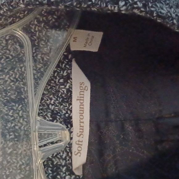 Soft Surroundings, black tweed jacket, open front, no closures SZ M. - Picture 2 of 6